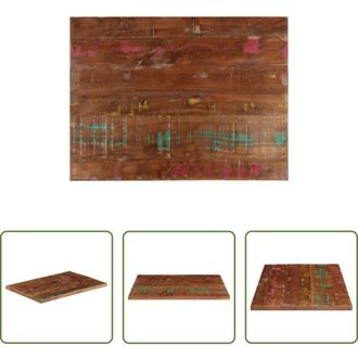 vidaXL vidaXL Tavolo in legno di teak - Piano Tavolo 80x60x2,5 cm Rettangolare in Massello di Recupero