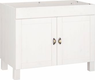 HOME AFFAIRE Spülenschrank »Oslo« 100 cm breit, inklusive Einbauspüle aus Edelstahl, aus Kiefer