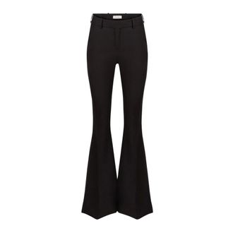 Nina Ricci Broeken, Dames, Zwart, S, Wol, Wool Flared Tailored Pants