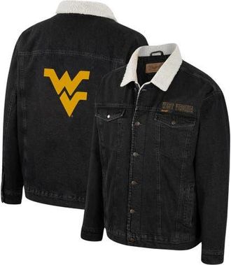 Wrangler Mens Colosseum x Wrangler Charcoal West Virginia Mountaineers Western Button-Up Denim Jacket at Nordstrom, Size Large