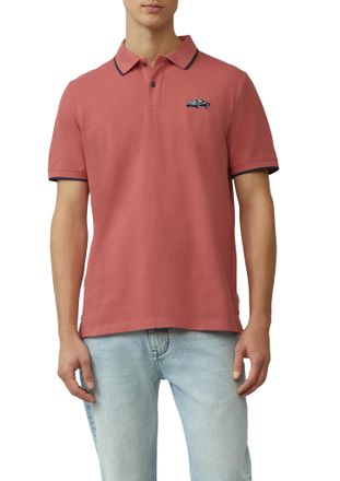 s.Oliver Poloshirt S.OLIVER, Herren, Gr. XXL, lila (lila, pink), Jersey, Obermaterial: 100% Baumwolle, bedruckt, regular fit taillenbedeckt, gerader Abschluss,