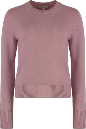 Vince Womens Crew-neck Cashmere Sweater - Rose Gold - Size Medium