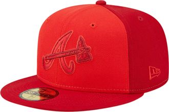 New Era Atlanta Braves Tri-Tone Team 59FIFTY Fitted 60355917 Red