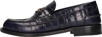 Roberto Cavalli Leren Moccasins - Dames - Loafers - Blauw - 37 1/2 EU - Leer - Schoenen