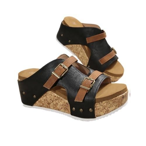 Christian Louboutin Sandales Compensées En Cuir À Clous Pyraclou