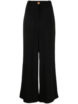 Balmain high-waisted palazzo pants - women - Viscose/Cotton/Viscose - 36 - Black
