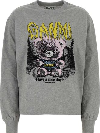 Ganni Dames, Tops, Grijs, Maat: L