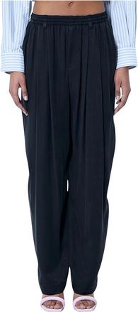 Alexander Wang Zachte Geplooide Broek - Dames - Broeken - Zwart - S - Rayon - Broeken