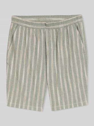 Tom Tailor Denim Regular Fit Shorts aus Baumwoll-Leinen-Mix in Oliv, Gr&ouml;&szlig;e XXL