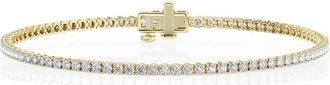 Grown Brilliance 3 Ctw Lab Grown Diamond Tennis Bracelet for Men in 14K Gold Plated
