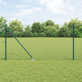 Berkfield Home Welded Wire Fence with 13 Spike Posts Green 1.2x25 m Steel