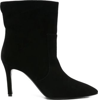 Via Roma 15 80 mm stiletto laarzen met puntige neus - Zwart