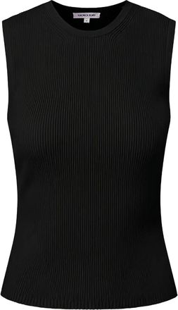 Veronica Beard Sid geribbelde top met ronde hals - Blauw