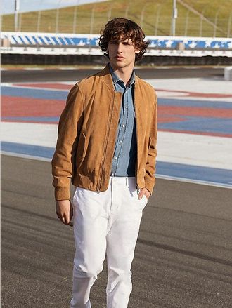 Tommy Hilfiger Smart Casual Suede Bomber Jacket