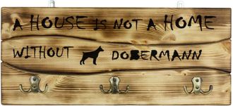 OEM Doberman, Dobermann - Percha Con Perro, Expositor De Medallas, Decoraci&oacute;n Del Hogar De Art-dog