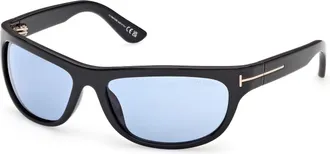 Tom Ford Anders-02 Blue Wrap Mens Sunglasses FT1363 01V 62