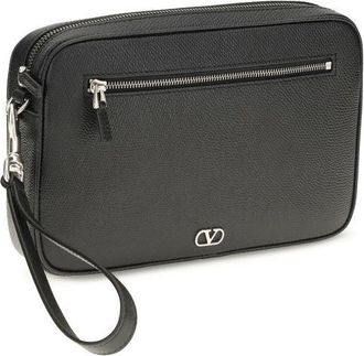Valentino Garavani Mens Black Calf Leather Bos Taurus Wallet