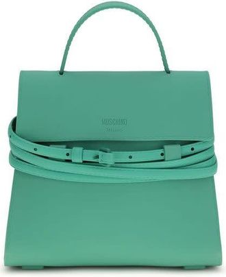 Moschino Silicone Top Handle Bag Green