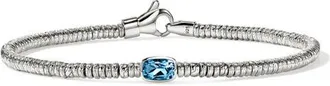 John Hardy Heishi Sterling Silver Swiss Blue Topaz Bracelet at Nordstrom, Size Medium