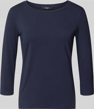 Max Mara Slim Fit 3/4-Shirt aus Baumwoll-Mix Modell MULTIA in Marine, Gr&ouml;&szlig;e XXL