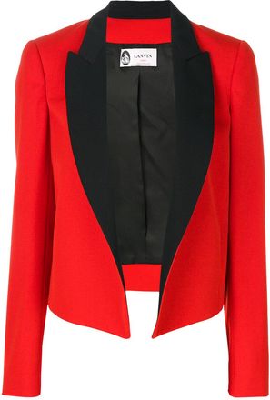 Lanvin Blazer con risvolti a contrasto - Rosso