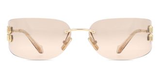 Miu Miu MUA51S 5AK20P Womens Sunglasses Gold Size 75