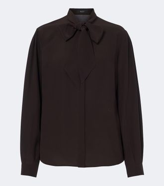 Gucci Camicia in seta con fiocco
