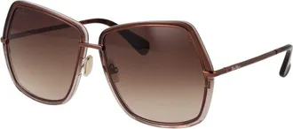 Max Mara Bronze Metal Womens Sunglasses