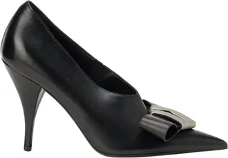 Iceberg Pumps met puntneus en geometrisch detail - Dames - Schoenen - Zwart - Maat: 36 EU Zijde