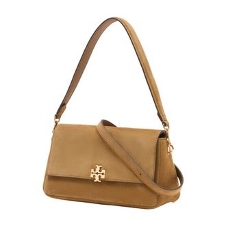 Tory Burch Womens Charlie Shoulder Bag Brown Calfskin