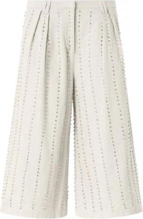 Pinko Babs Shorts - Dames - Korte Broeken - Grijs - XS - Katoen - Korte Broeken