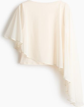 H&M Asymmetrisches Cape-Shirt - White