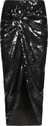 Rotate Sequins Knot Skirt - Dames - Kokerrokken - Bruin - M - Polyester - Rokken