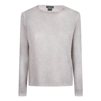 Avant Toi Round-neck Knitwear, female, Gray, Size: XS Round-neck Knitwear
