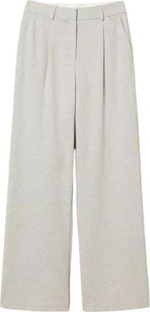 Twinset Wijde Broek - Dames - Wijde Broeken - Grijs - M - Leer - Broeken