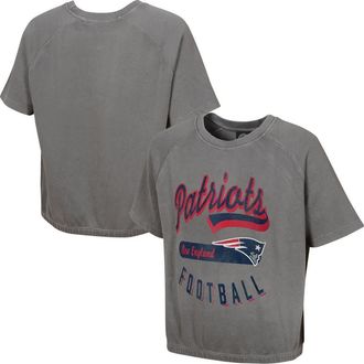 Outerstuff Womens Gray New England Patriots Mineral Wash Short Sleeve Top at Nordstrom, Size X-Large