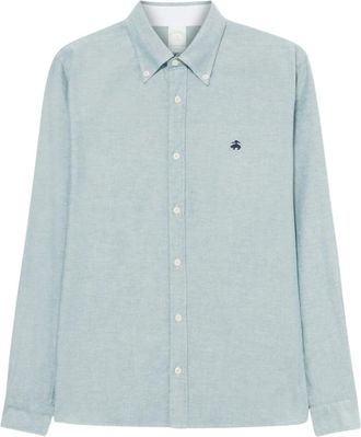 Brooks Brothers Slim Fit Oxford Overhemd met Button Down Kraag - Heren - Casual Overhemden - Groen - 2XL - Katoen - Overhemden
