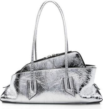 The Attico Silver La Passeggiata Small shoulder bag