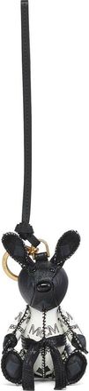 MCM Aren Taekwondo Rabbit Charm in Visetos in Black And White at Nordstrom