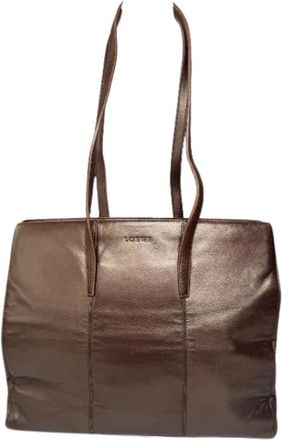 Loewe Pre-owned Tote Bags, female, Brown, Size: ONE SIZE Pre-owned Leather Tote