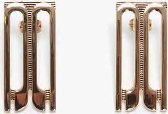 Victoria Beckham Dorian Stud Earrings In Gold