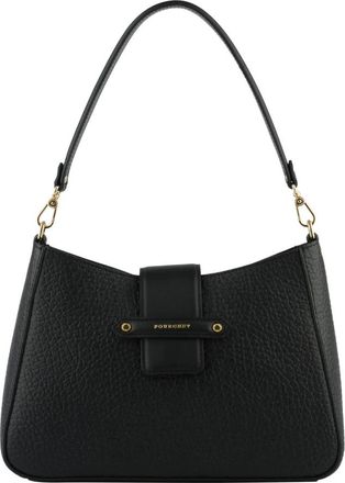Pourchet Tassen, Dames, Zwart, ONE Size, Noir Leren Schoudertas