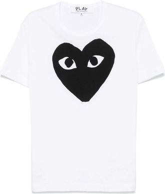 Comme Des Gar&ccedil;ons T-shirt Comme Des Gar&ccedil;ons Play U con stampa logo lavorata a maglia