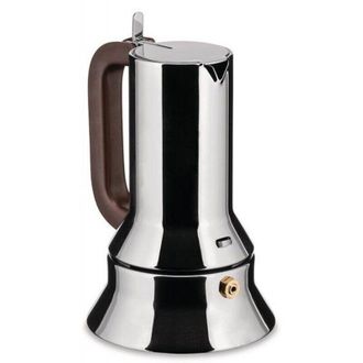 Alessi 9090/3 - Cafetera Italiana De Acero Inoxidable Brillo 18/10 Con Base Magn&eacute;tica