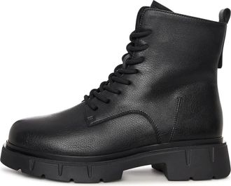 Cesare Gaspari Lace-Up Combat Boots - Dames - Veterlaarzen - Zwart - 38 EU - Wol - Schoenen