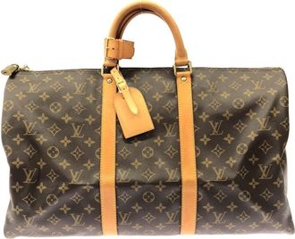 Louis Vuitton Marron Coated Canvas Boston Bag (Pre-Owned)