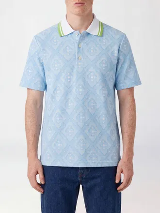 Casablanca Polo in cotone con logo all-over