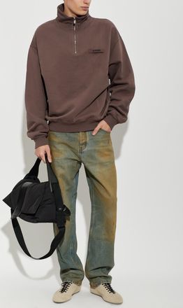 Jacquemus Cotton Sweatshirt Gros Grain, Mens, Brown