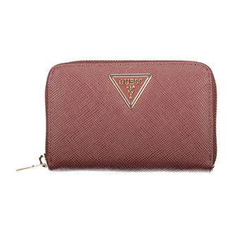 Guess Laurel II SLG Medium Zip-Around Portemonnee - Dames - Portefeuilles - Bruin - ONE Size - Polyester - Accessoires