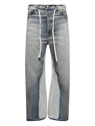 RRR123 drawstring-fastening jeans - Blue